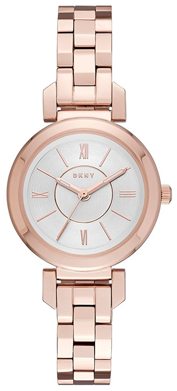 DKNY Dress Naisten kello NY2592 Hopea/Punakultasävyinen Ø28 mm