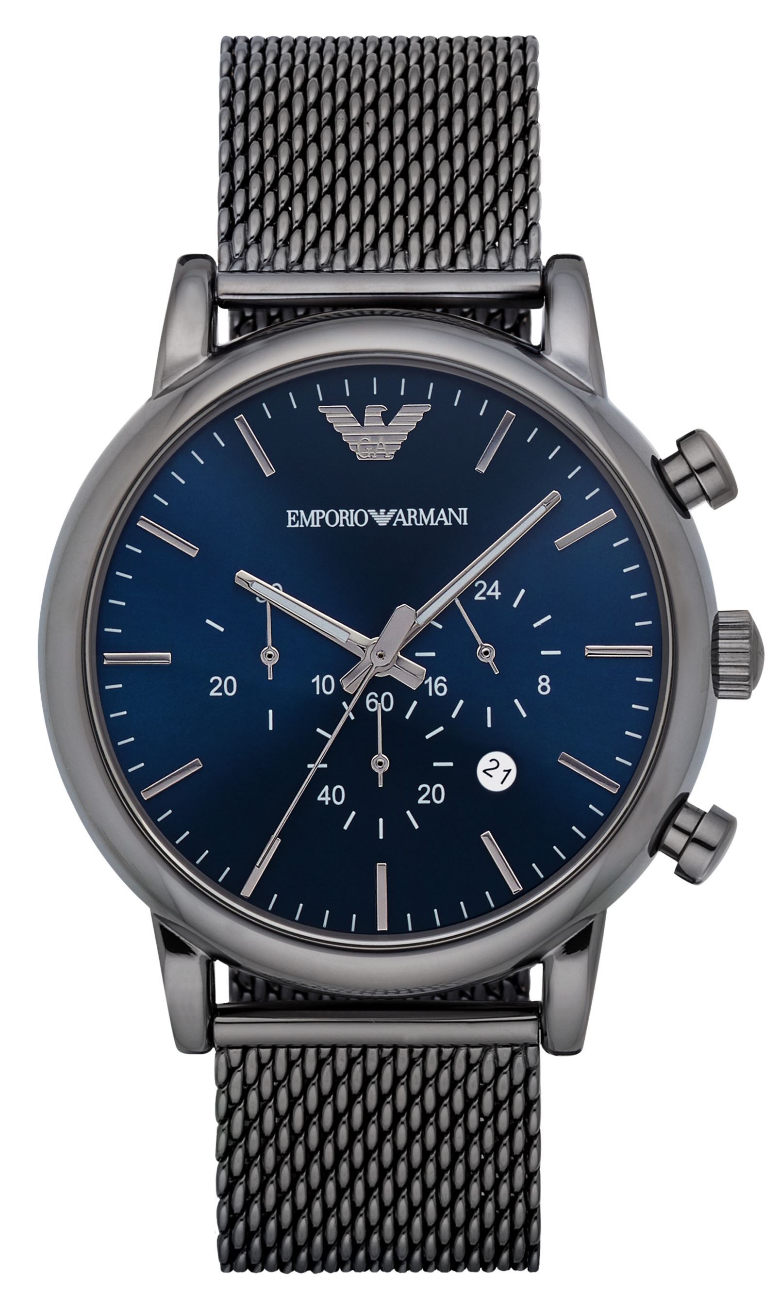 Emporio Armani Miesten kello AR1979 Luigi Sininen/Teräs Ø46 mm