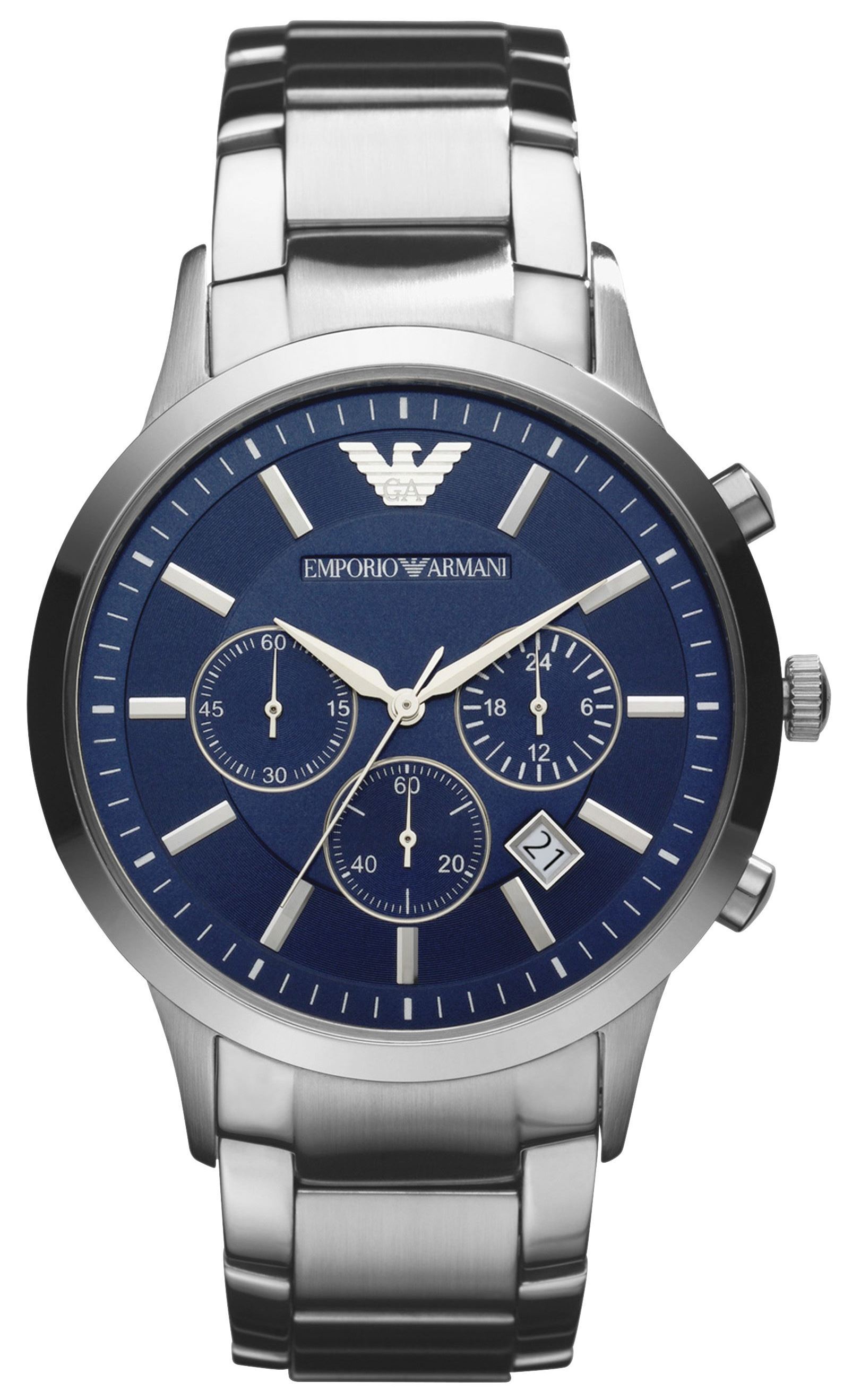 Emporio Armani Miesten kello AR2448 Renato Sininen/Teräs Ø43 mm