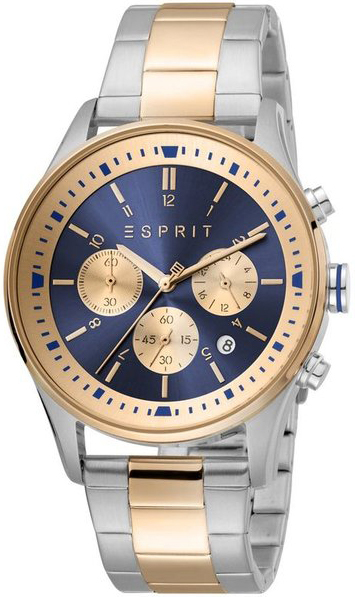 Esprit Miesten kello ES1G209M0105 Sininen/Punakultasävyinen Ø42 mm