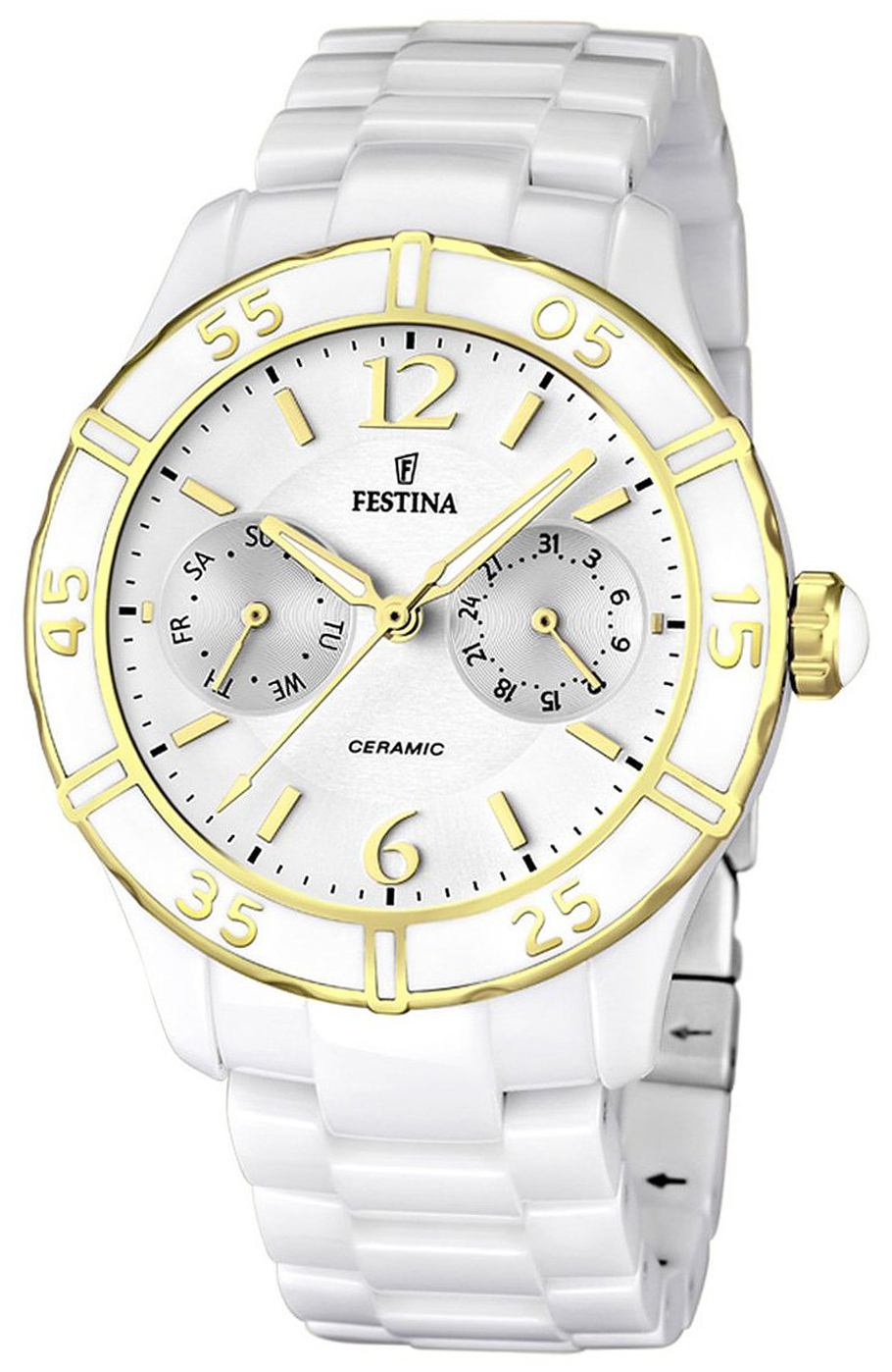 Festina Sport Naisten kello F16634-1 Valkoinen/Keraaminen Ø38 mm