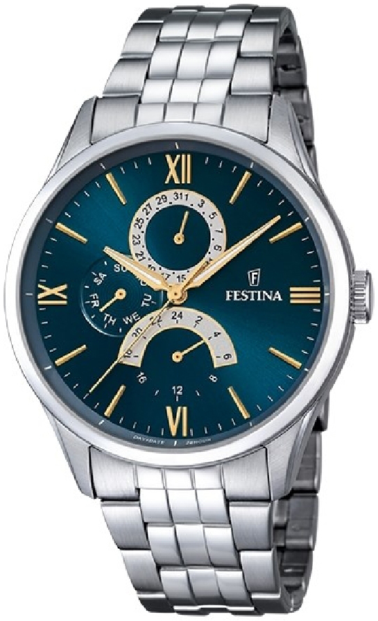 Festina Miesten kello F16822-A Retro Sininen/Teräs Ø43 mm