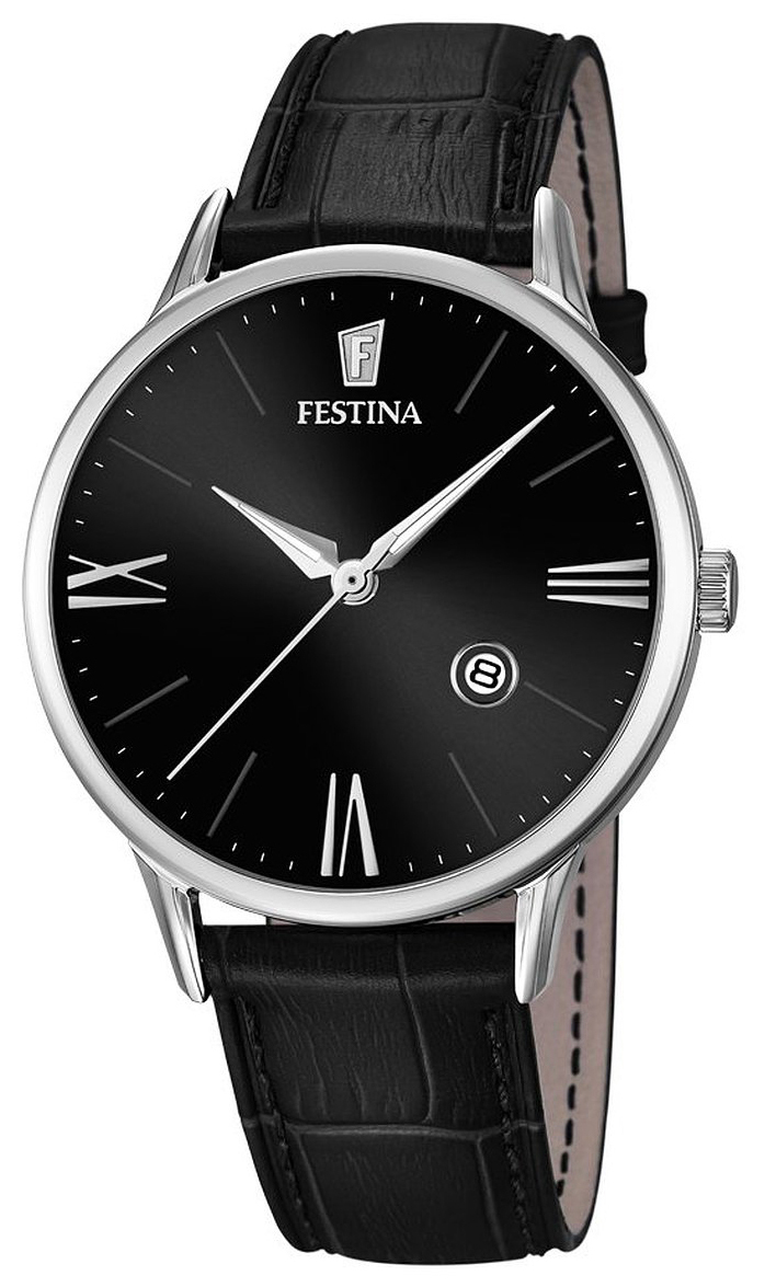 Festina Dress Miesten kello F16824-4 Musta/Nahka Ø41 mm