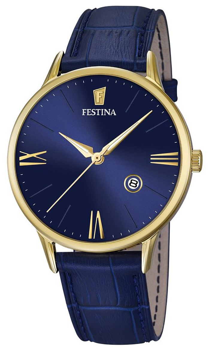 Festina Dress Miesten kello F16825-3 Sininen/Nahka Ø41 mm