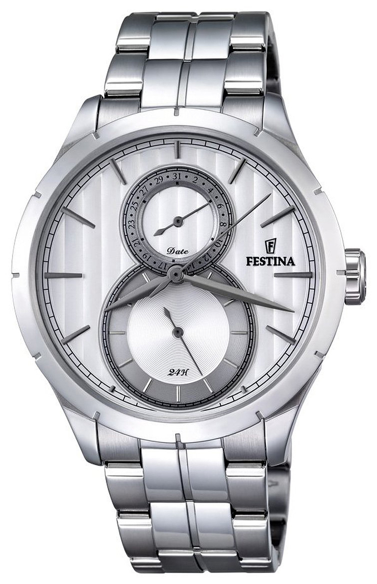 Festina Dress Miesten kello F16891-1 Hopea/Teräs Ø46 mm