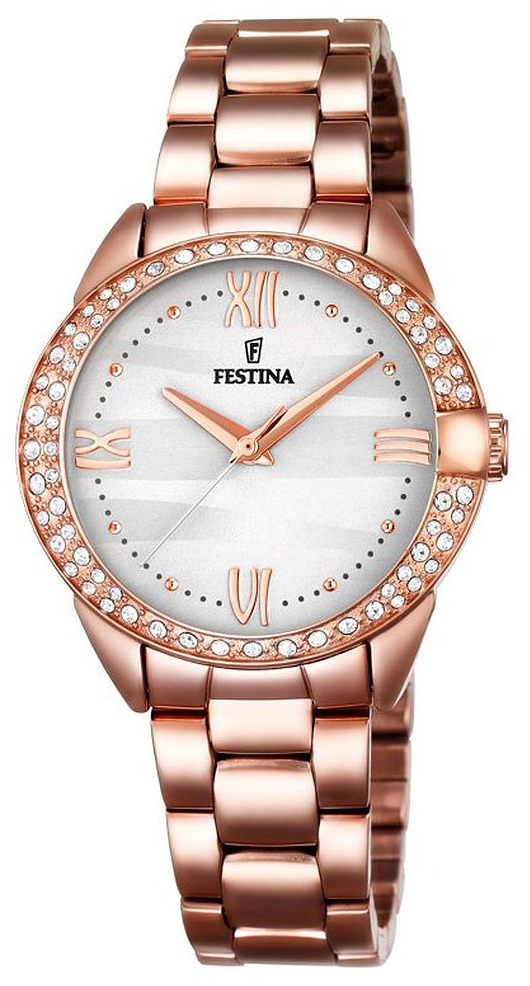 Festina Dress Naisten kello F16920-1 Hopea/Punakultasävyinen Ø34 mm