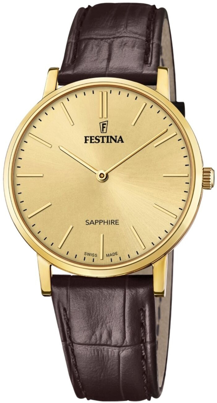 Festina Miesten kello F20016-2 Kullattu/Nahka Ø39 mm