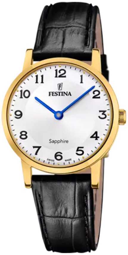 Festina Naisten kello F20017-5 Swiss Made Valkoinen/Nahka Ø29.3 mm