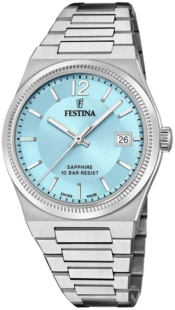 Festina Naisten kello F20035-7 Swiss Made Sininen/Teräs Ø35 mm