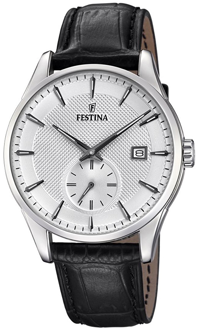 Festina Retro Miesten kello F20277-1 Hopea/Nahka Ø41 mm