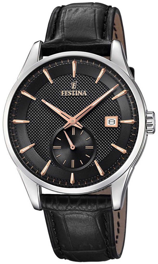 Festina Retro Miesten kello F20277-4 Musta/Nahka Ø41 mm