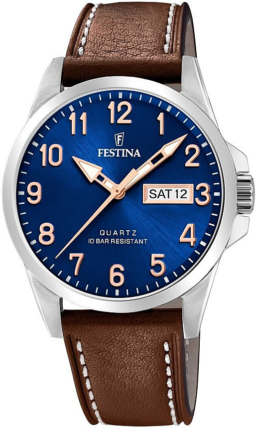 Festina Miesten kello F20358-B Sininen/Nahka Ø41 mm