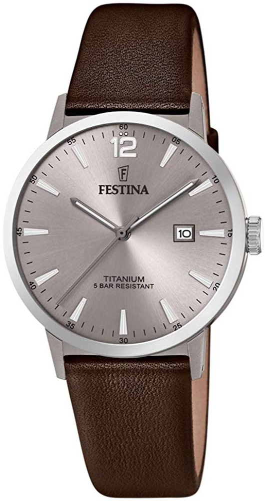 Festina 99999 Miesten kello F20471-2 Harmaa/Nahka Ø41 mm