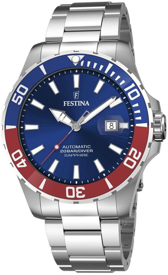 Festina Miesten kello F20531-5 Diver Sininen/Teräs Ø44 mm