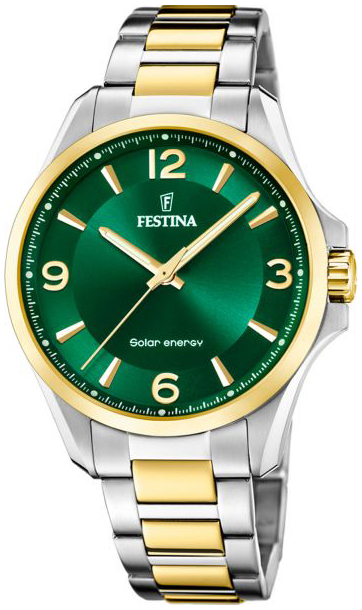 Festina Miesten kello F20657-3 Classic Vihreä/Kullansävytetty