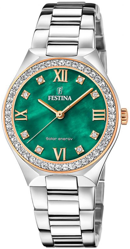 Festina Naisten kello F20658-3 Solar Energy Vihreä/Teräs Ø35 mm