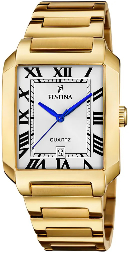 Festina Miesten kello F20678-1 Classic Hopea/Kullansävytetty teräs