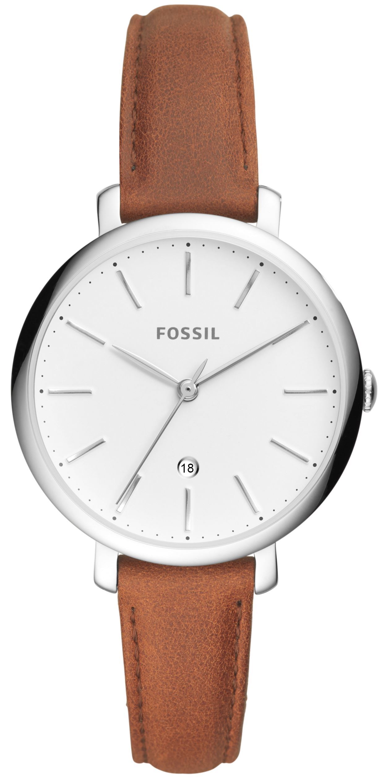 Fossil Jacqueline Naisten kello ES4368 Valkoinen/Nahka Ø36 mm