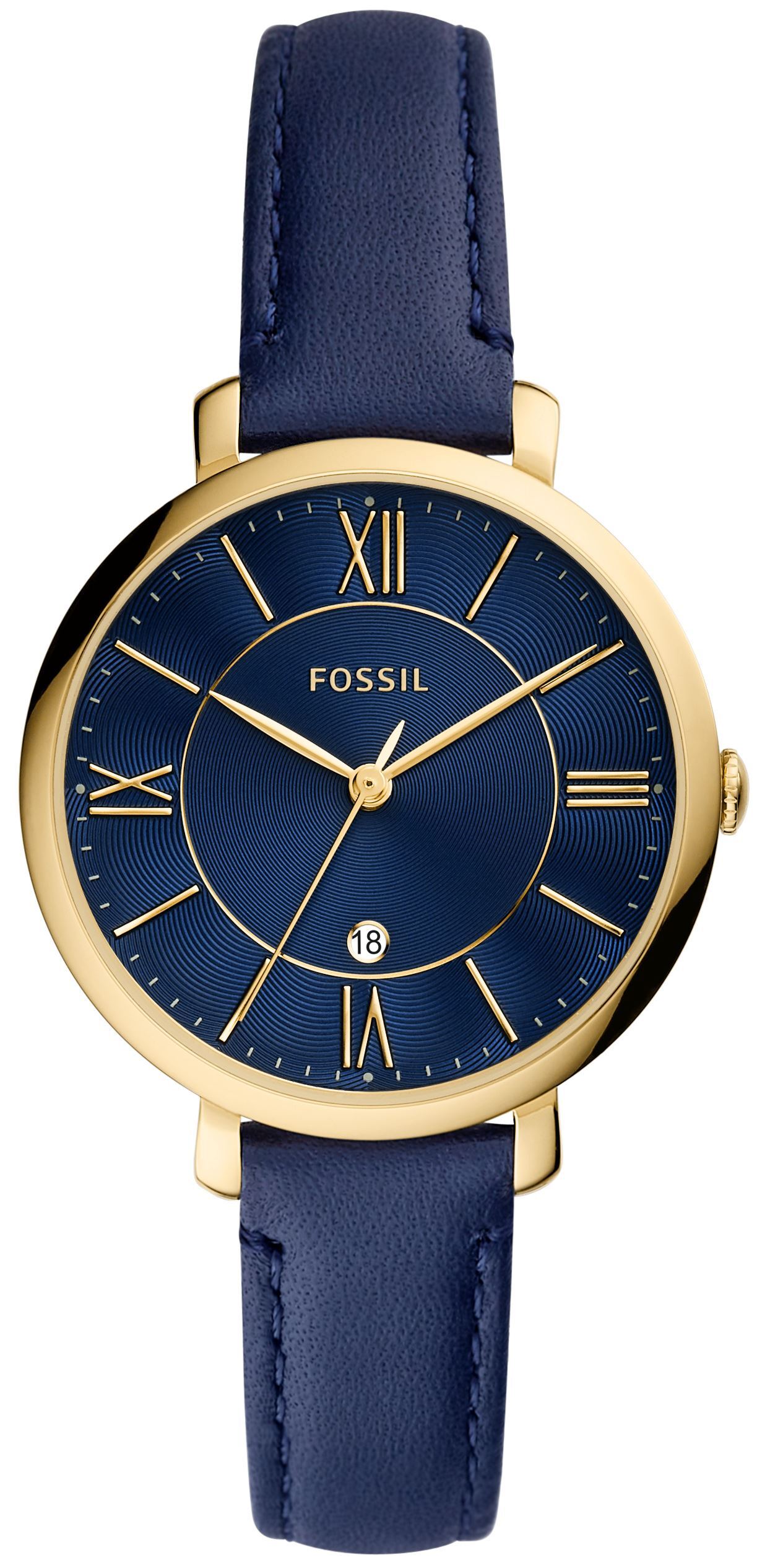 Fossil Naisten kello ES5023 Jacqueline Sininen/Nahka Ø36 mm