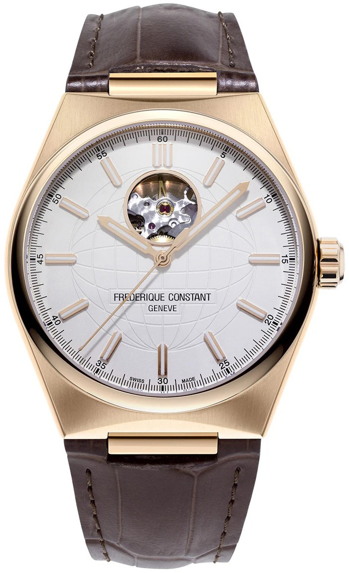 Frederique Constant Miesten kello FC-310V4NH4 Highlife Hopea/Nahka