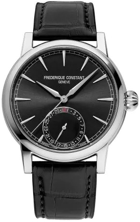 Frederique Constant Miesten kello FC-706B3H6 Manufacture Musta/Nahka