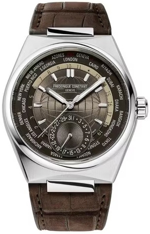 Frederique Constant Miesten kello FC-718C4NH6 Highlife Ruskea/Nahka