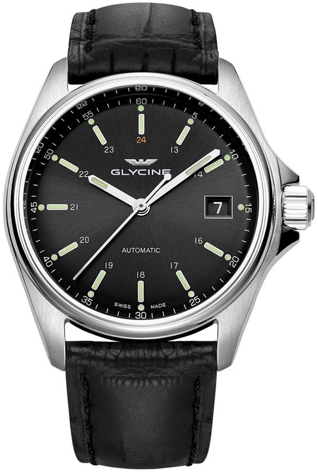 Glycine Combat GL0111 Musta/Nahka Ø36 mm