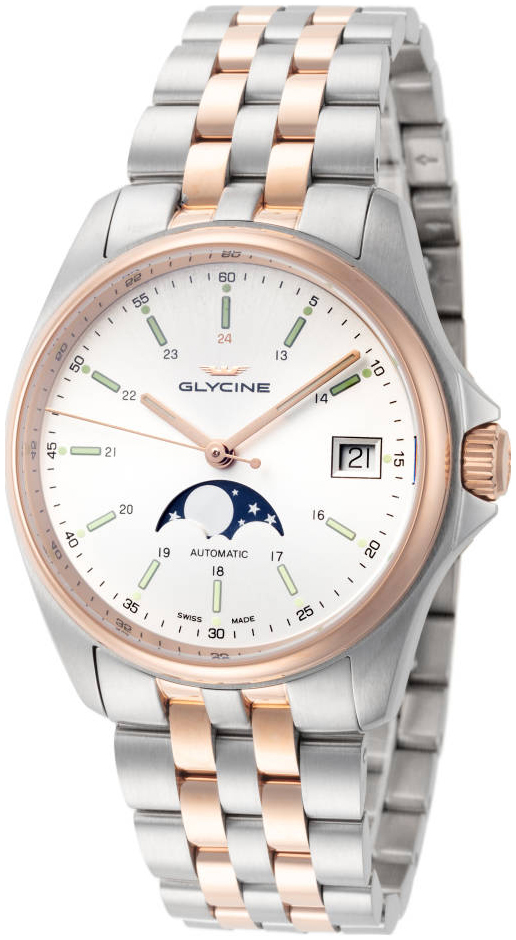 Glycine Combat Miesten kello GL0194 Hopea/Punakultasävyinen Ø36 mm