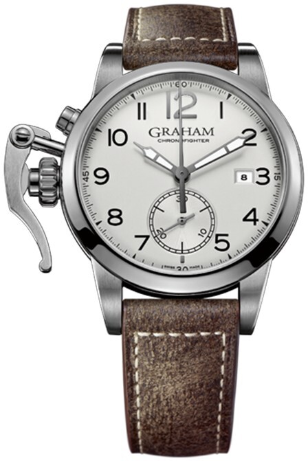 Graham Chronofighter Miesten kello 2CXAS.S01A Hopea/Nahka Ø42 mm