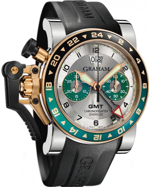 Graham Chronofighter Oversize Miesten kello 2OVGG.S06A Hopea/Kumi