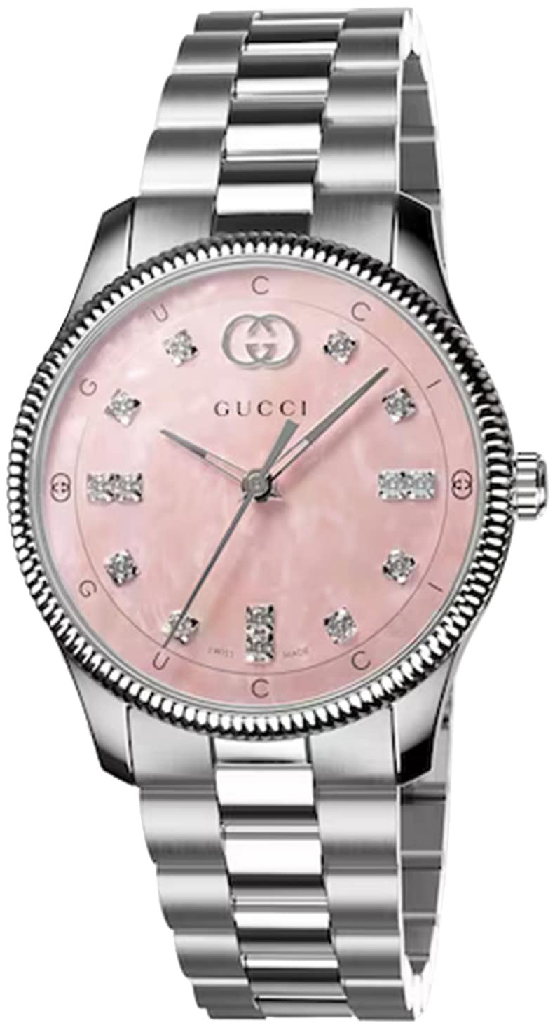 Gucci Naisten kello YA1265062 G-Timeless Pinkki/Teräs Ø29 mm