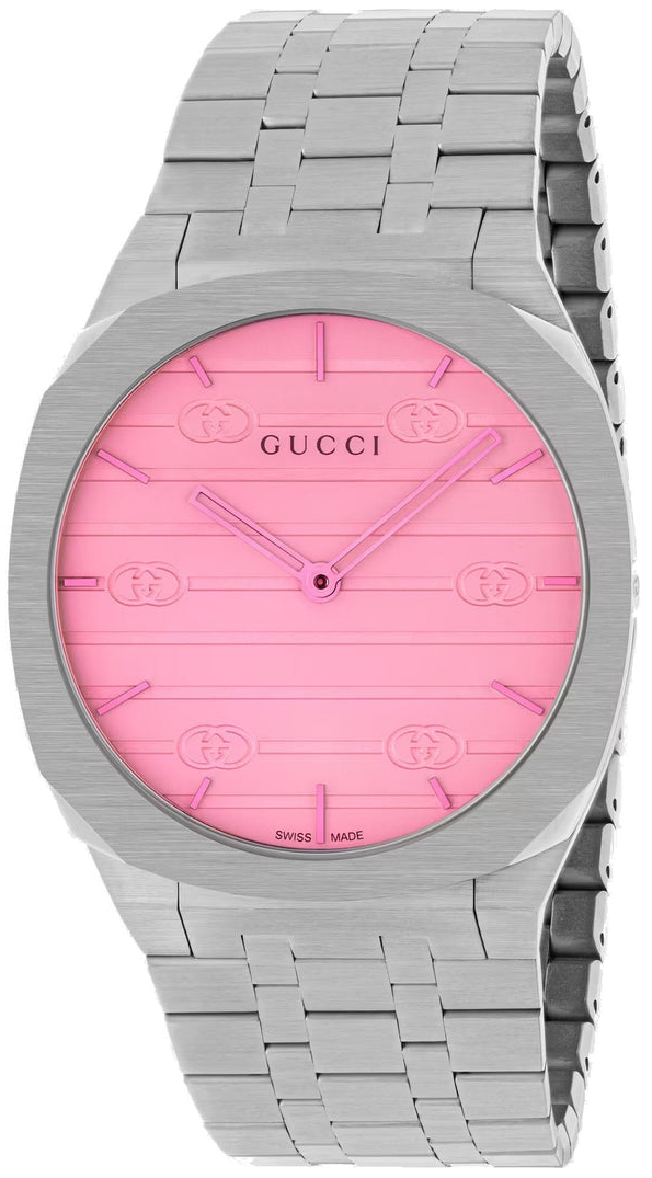 Gucci 25H Miesten kello YA163410 Valkoinen/Teräs Ø38 mm