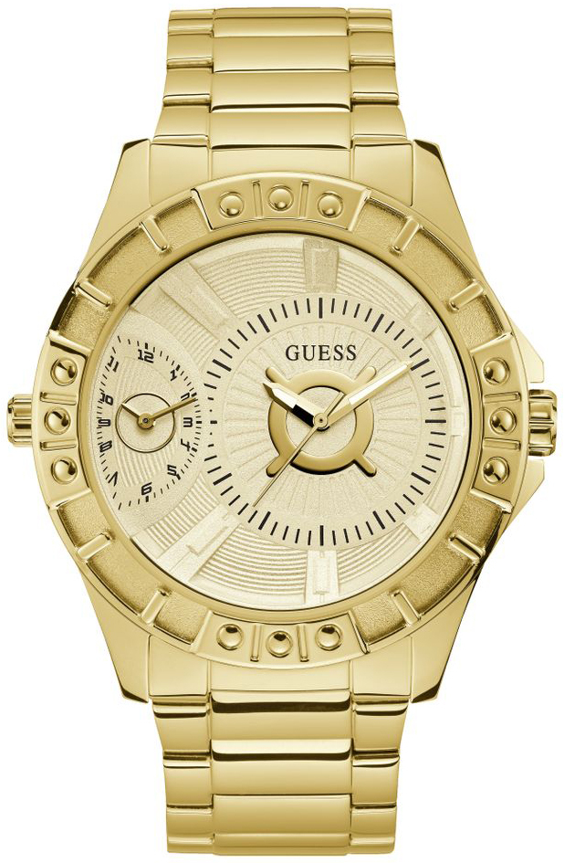 Guess 99999 Miesten kello W1298G1 Samppanja/Kullansävytetty teräs