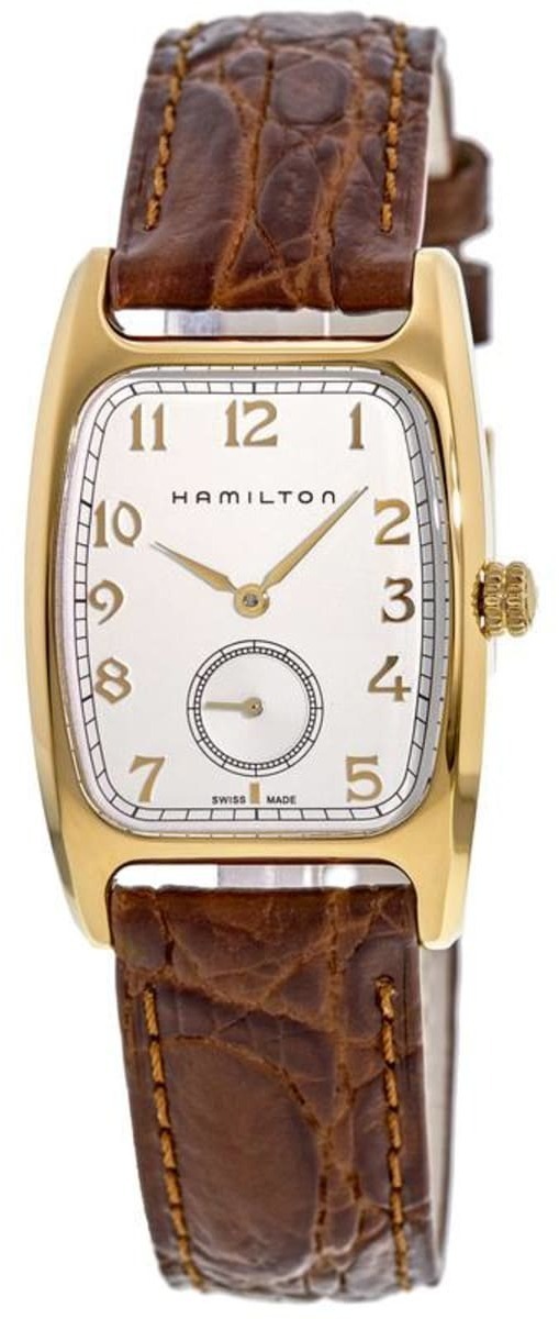 Hamilton Miesten kello H13431553 Boulton Hopea/Nahka 27x31 mm