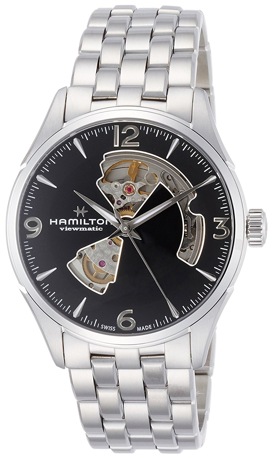 Hamilton Miesten kello H32705131 Jazzmaster Musta/Teräs Ø42 mm