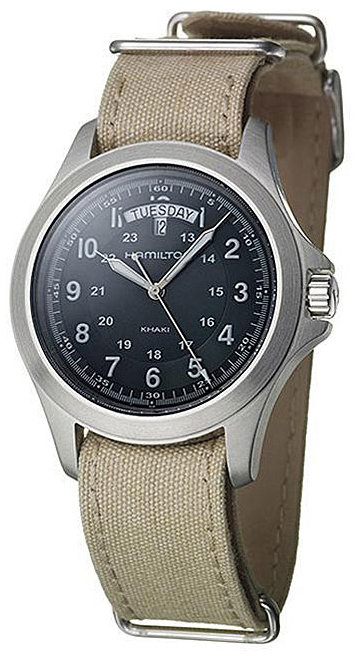 Hamilton Miesten kello H64451863 Khaki Musta/Teräs Ø40 mm