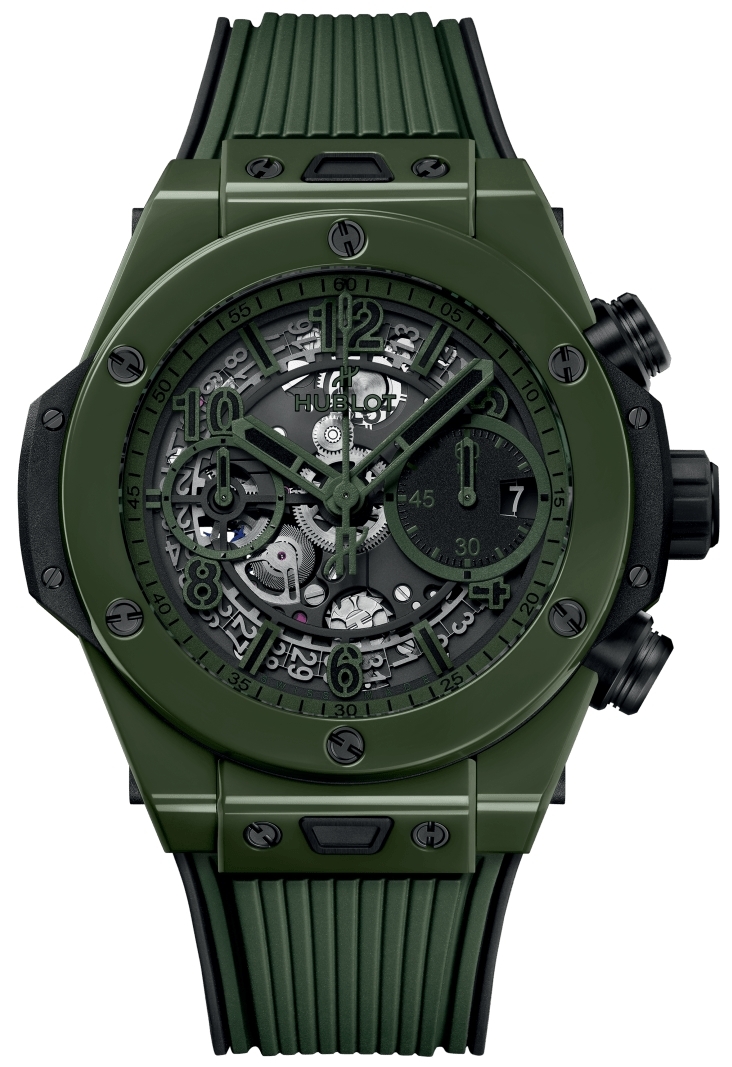 Hublot Miesten kello 441.GX.5210.RX Big Bang 42mm Unico Vihreä/Kumi