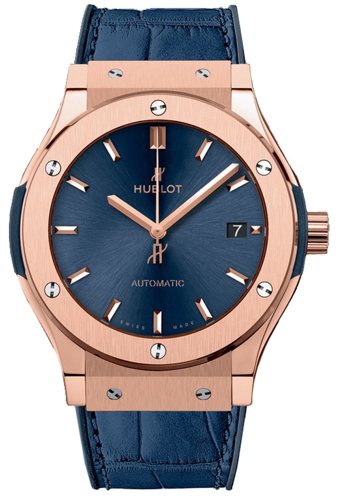 Hublot Miesten kello 511.OX.7180.LR Classic Fusion Sininen/Nahka Ø45