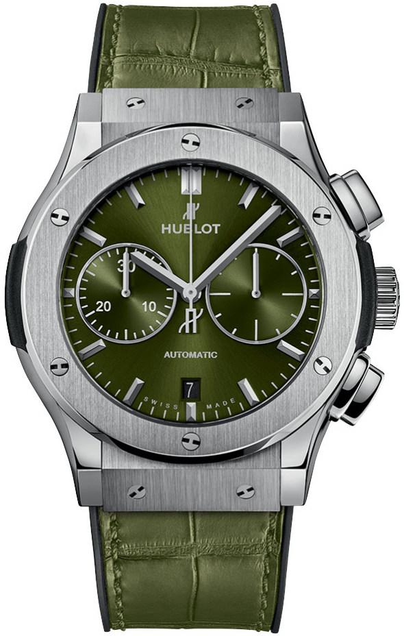 Hublot Miesten kello 521.NX.8970.LR Classic Fusion Vihreä/Kumi Ø45