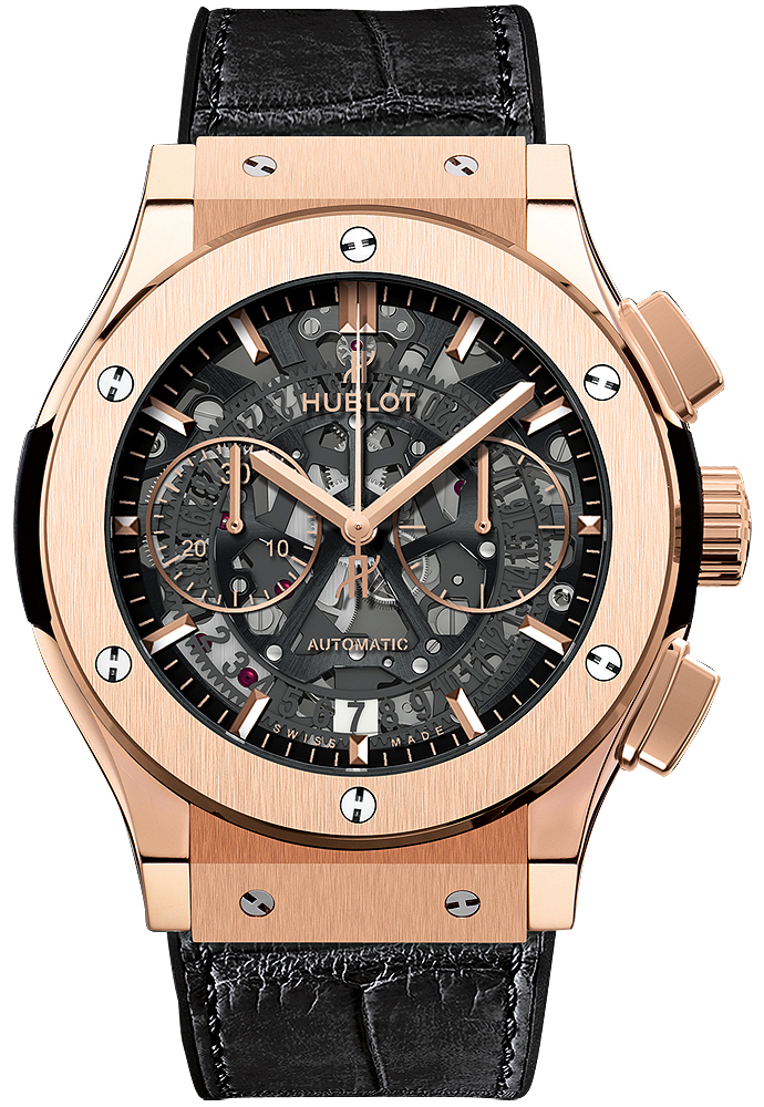 Hublot Miesten kello 525.OX.0180.LR Classic Fusion Musta/Nahka Ø45 mm