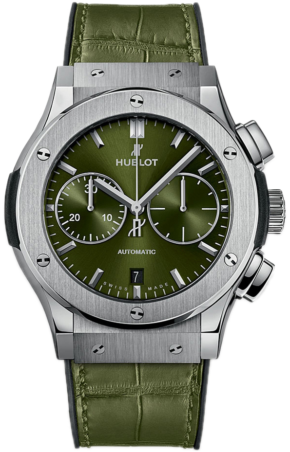 Hublot Miesten kello 541.NX.8970.LR Classic Fusion Vihreä/Kumi Ø42