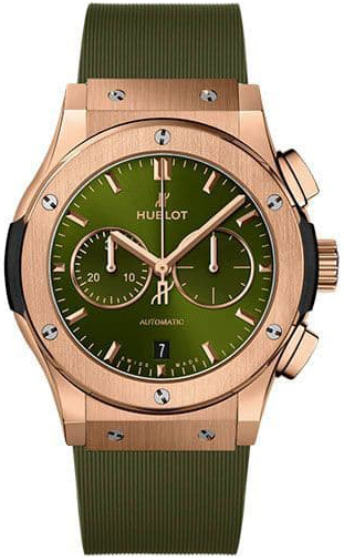 Hublot Miesten kello 541.OX.8980.RX Classic Fusion Vihreä/Kumi Ø42