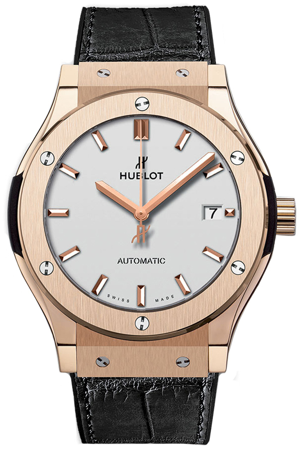 Hublot Miesten kello 542.OX.2611.LR Classic Fusion Hopea/Nahka Ø42 mm