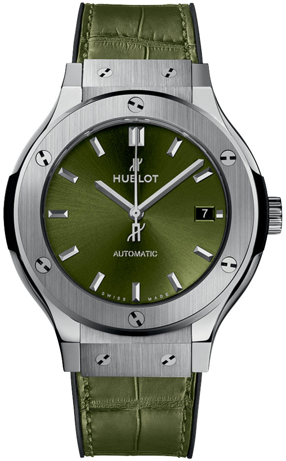 Hublot 565.NX.8970.LR Classic Fusion Vihreä/Nahka Ø38 mm