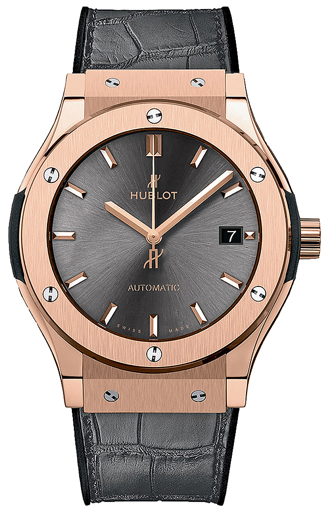 Hublot Miesten kello 565.OX.7081.LR Classic Fusion Harmaa/Nahka Ø38