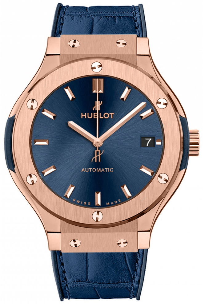 Hublot Miesten kello 565.OX.7180.LR Classic Fusion Sininen/Nahka Ø38