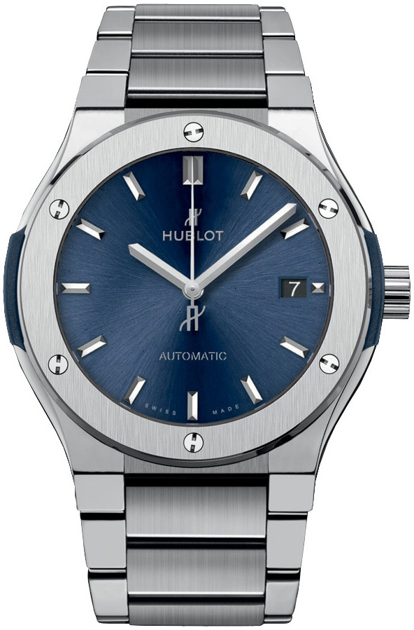 Hublot Naisten kello 568.NX.7170.NX Classic Fusion Sininen/Titaani