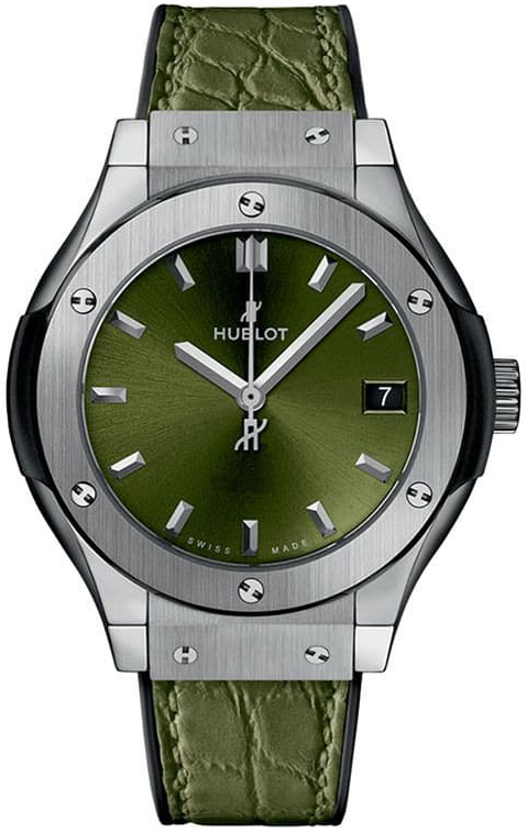 Hublot Naisten kello 581.NX.8970.LR Classic Fusion Vihreä/Nahka Ø33