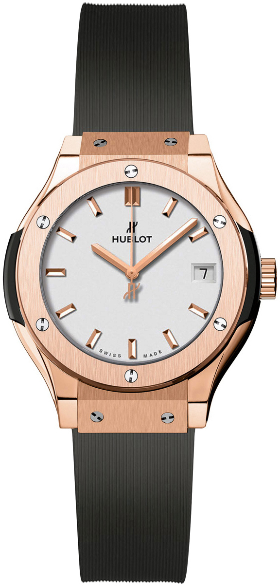 Hublot Naisten kello 581.OX.2611.RX Classic Fusion Valkoinen/Kumi