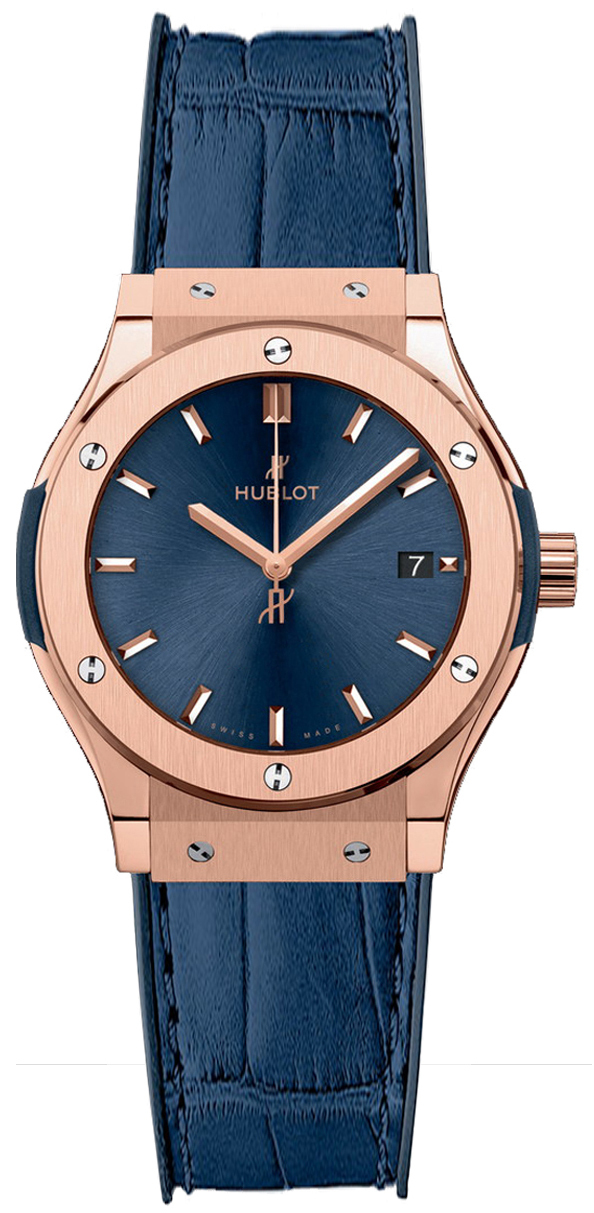 Hublot Naisten kello 581.OX.7180.LR Classic Fusion Sininen/Nahka Ø33